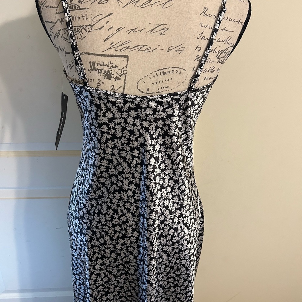 Bebe Elegant Black and Silver Slip Dress - Picture 5 of 5